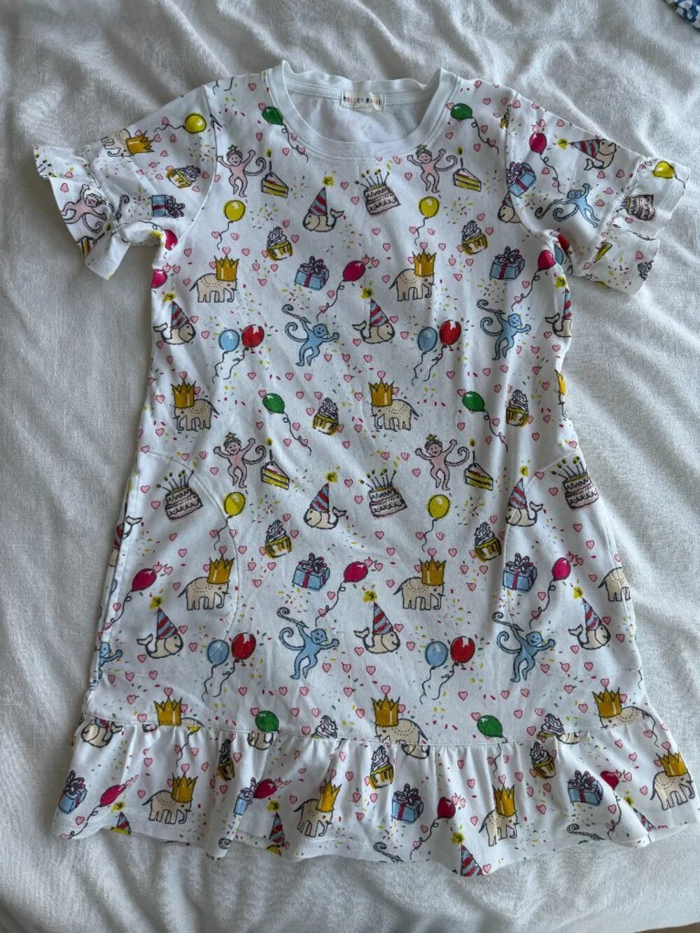 Girls Roller Rabbit Birthday Pajama Nightgown